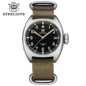Reloj de campaña automático Steeldive SD1907 British Military W10